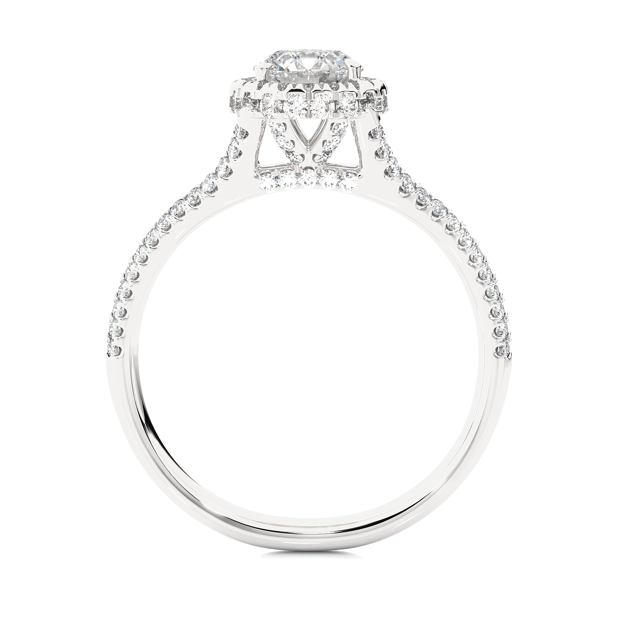 1.07 Carat I Color VS1 Clarity Diamond Studded Natural Diamond Ring.